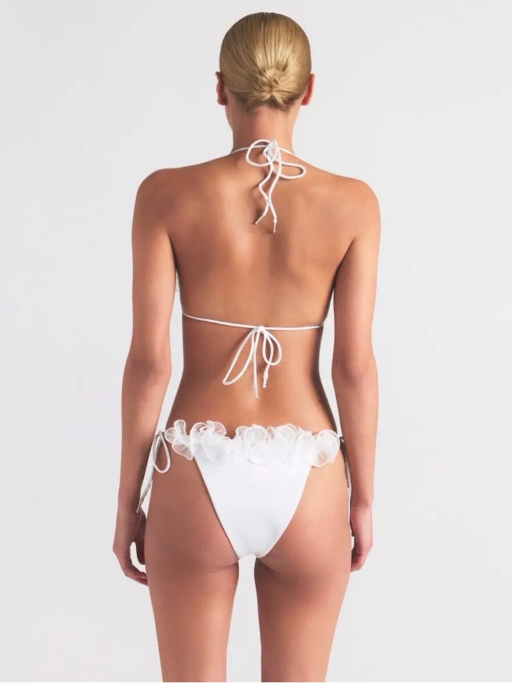 SKIMS White Ruffled Triangle Bikini - Picture 3 of 3
